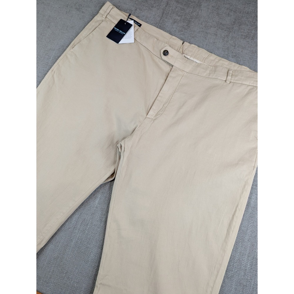 Peter Millar Pants Mens 44x34 Khaki Crown Crafted Carlyle Trousers Tailored Fit